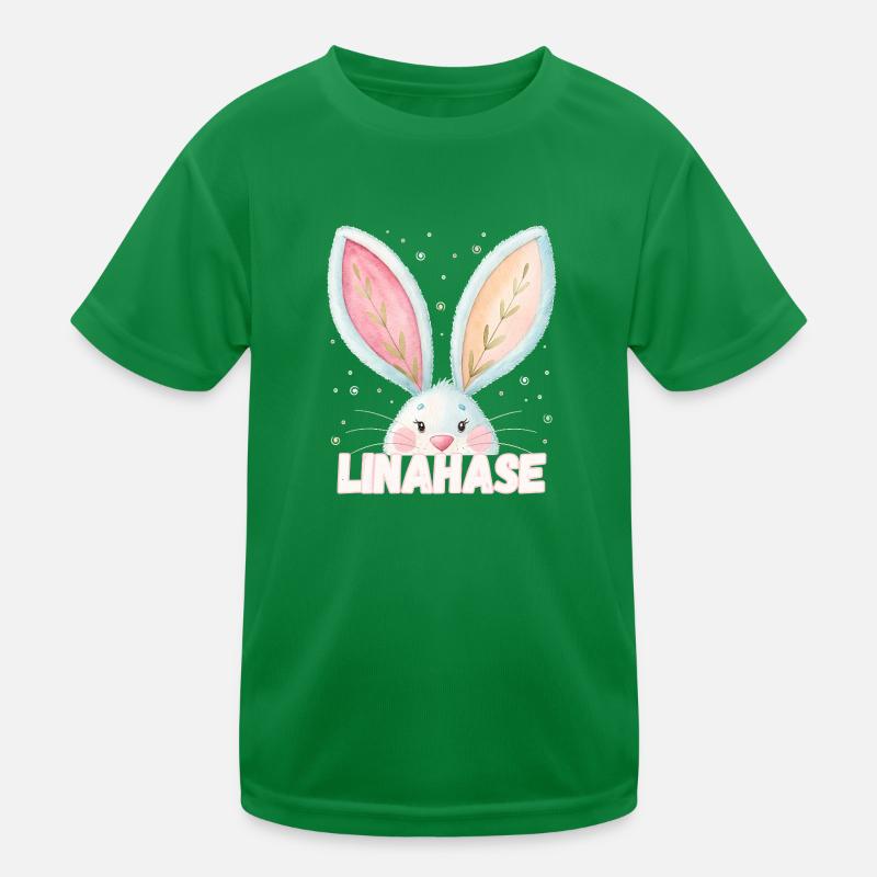 Nom Lina Rabbit Linahase Nom de l’animal T-shirt sport Enfant