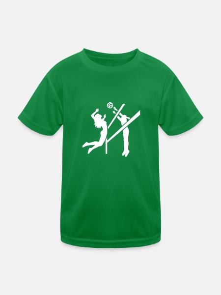 Volleyball - Kinder Funktions-T-Shirt - Kelly Green