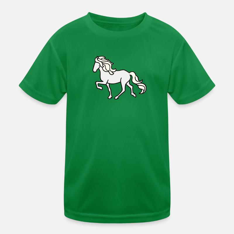 Islandpferd, Schimmel, hell Kinder Funktions-T-Shirt