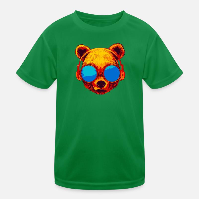 Bear with sunglasses Kids Functional T-Shirt