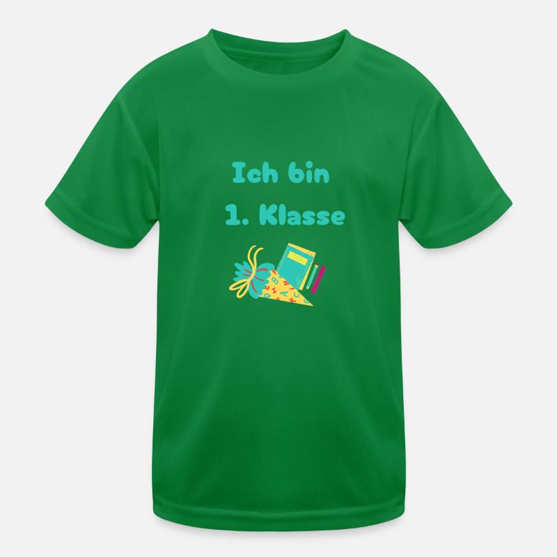 Ich bin 1. Klasse Kinder Funktions-T-Shirt