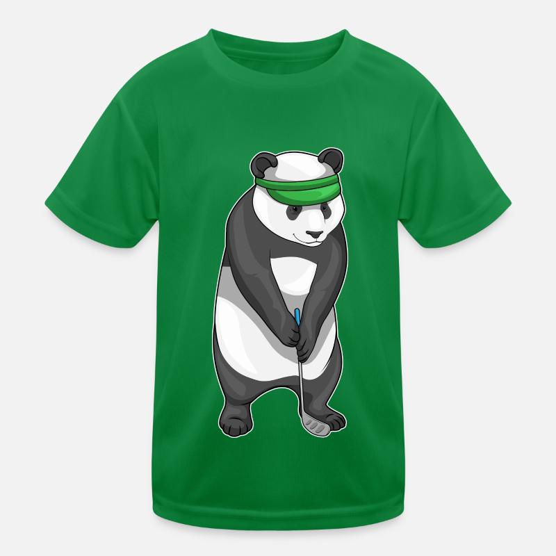 Panda Golf Golfschläger Kinder Funktions-T-Shirt