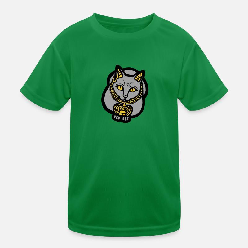 Graue Katze Kinder Funktions-T-Shirt