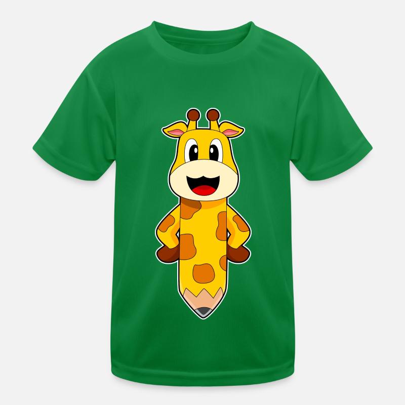 Giraffe Pencil Kids Functional T-Shirt