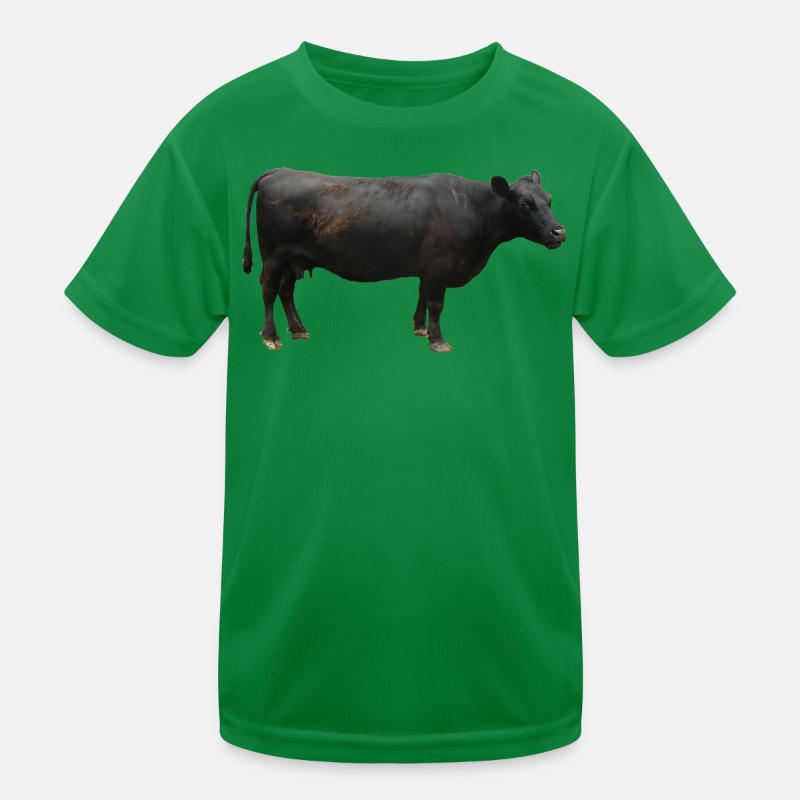 Rind schwarz Kinder Funktions-T-Shirt