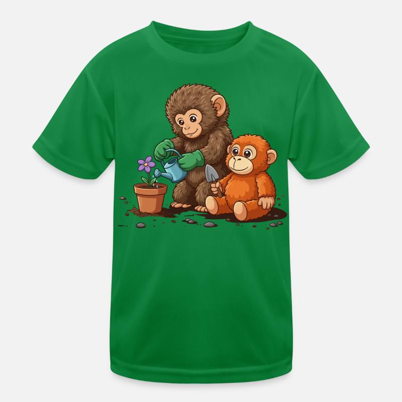 the monkey punch - Affe Gartenarbeit Kinder Funktions-T-Shirt