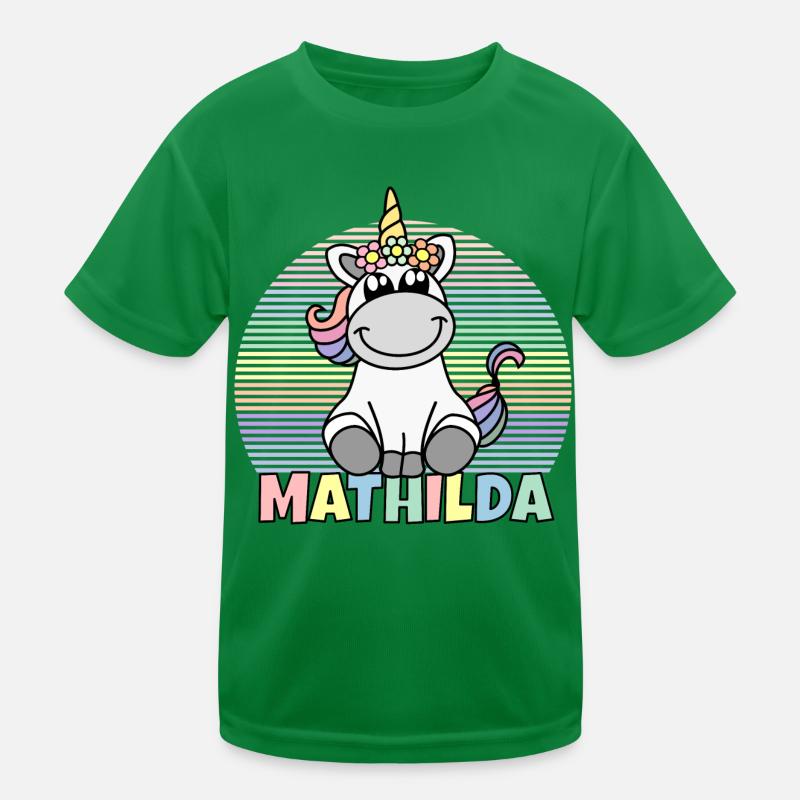 Mathilda Einhorn Name Kinder Funktions-T-Shirt