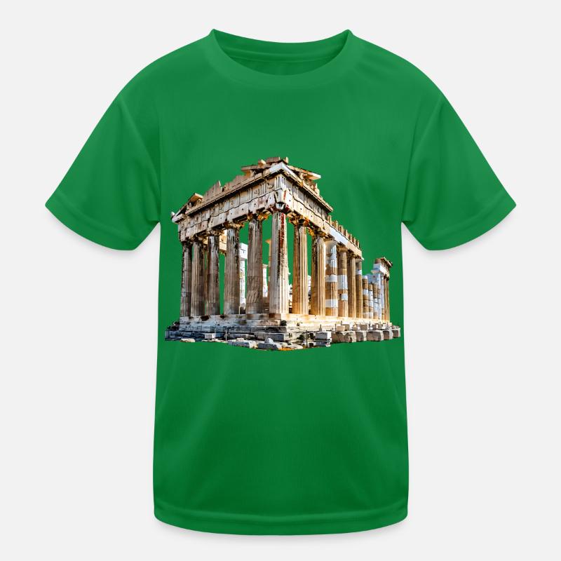 Landmarks from Greece Kids Functional T-Shirt