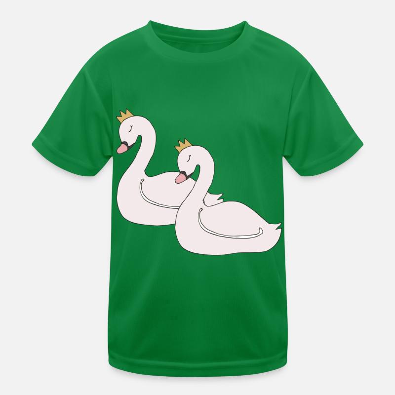 schwan 2fach Kinder Funktions-T-Shirt