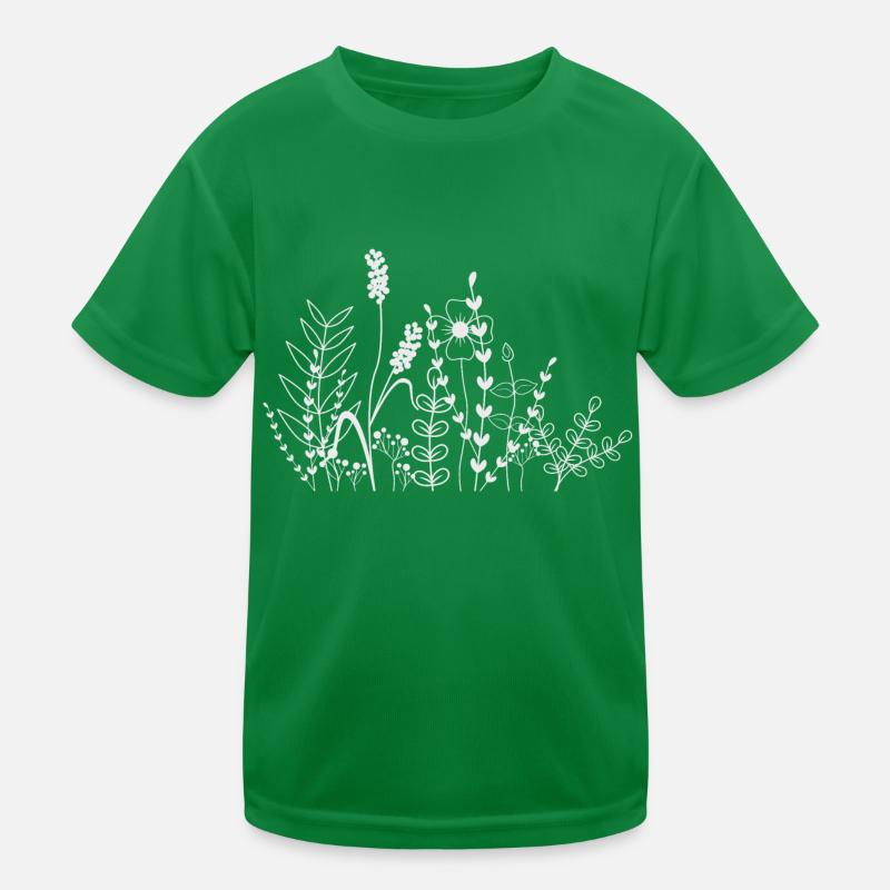 Blumenwiese Kinder Funktions-T-Shirt