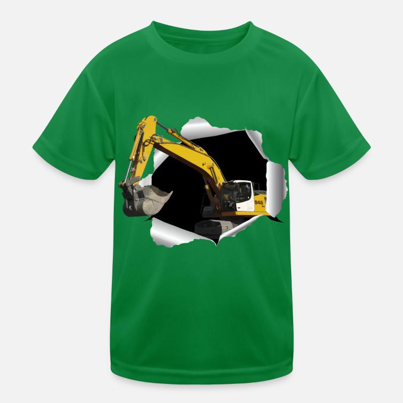 Bagger buddelt sich durchs T-Shirt Kinder Funktions-T-Shirt