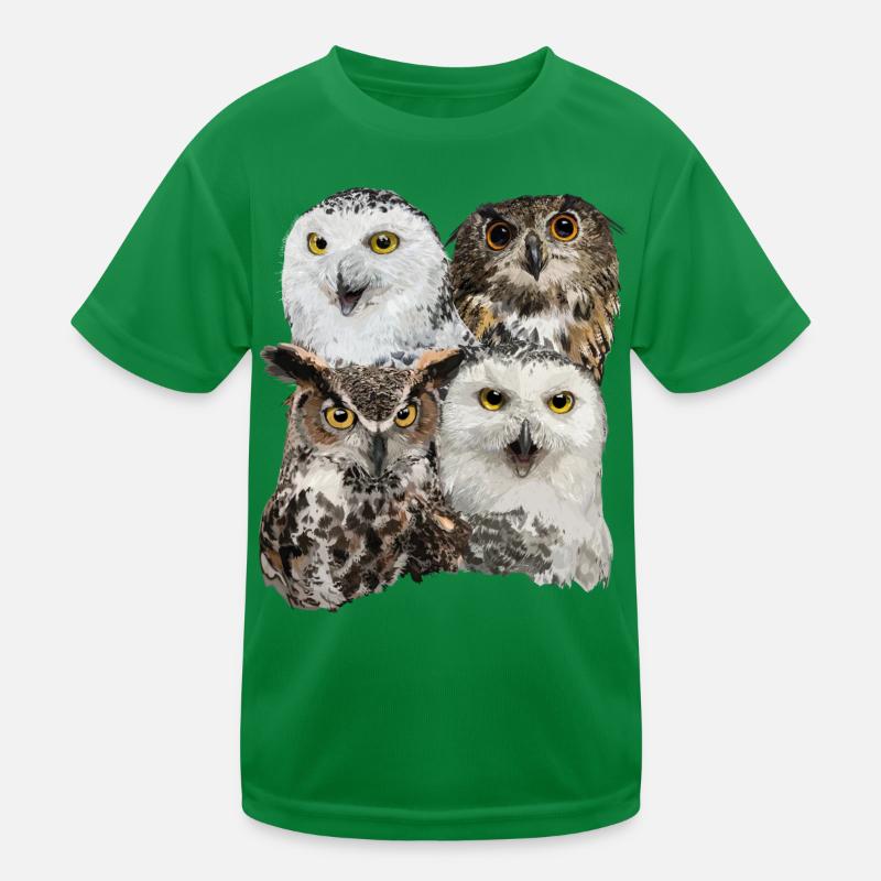 Eulen Kinder Funktions-T-Shirt
