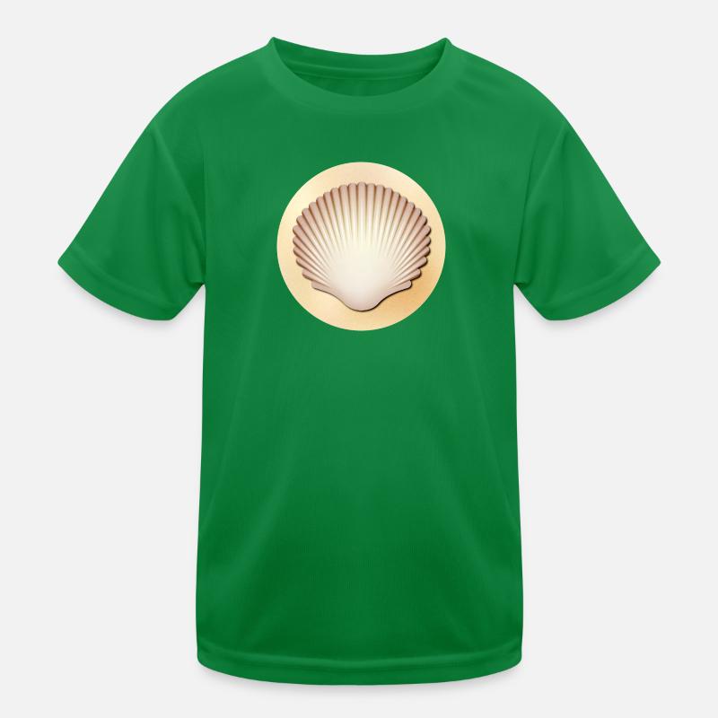 Shell (sand, round) Kids Functional T-Shirt