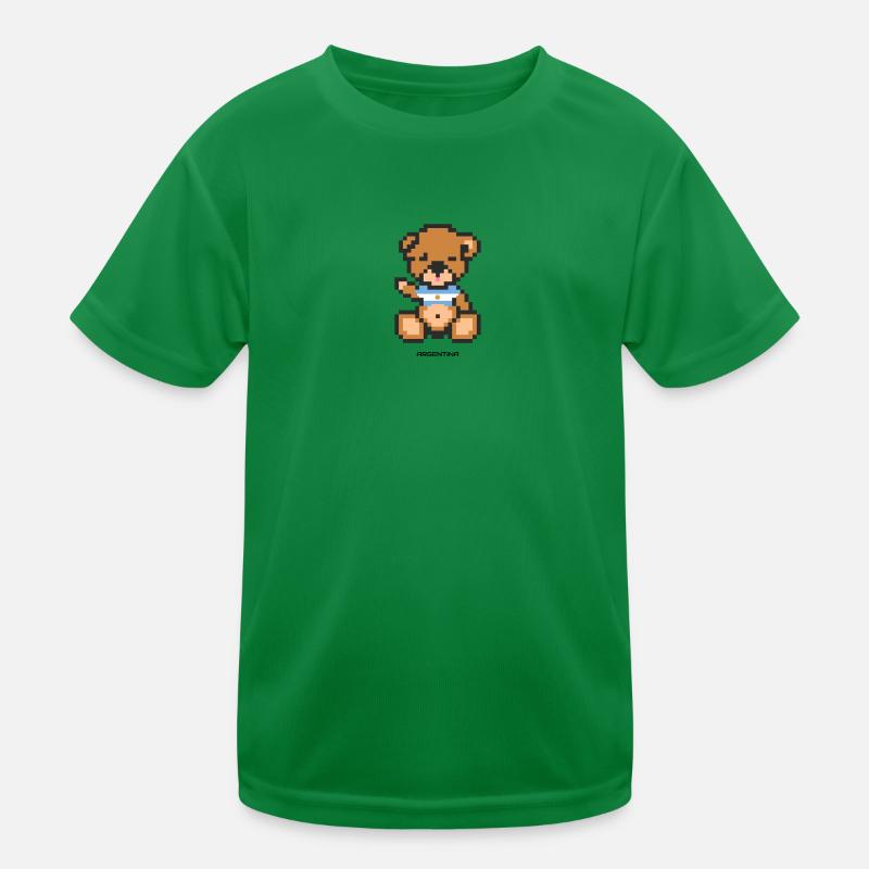 Pixel Bär Argentinien Kinder Funktions-T-Shirt