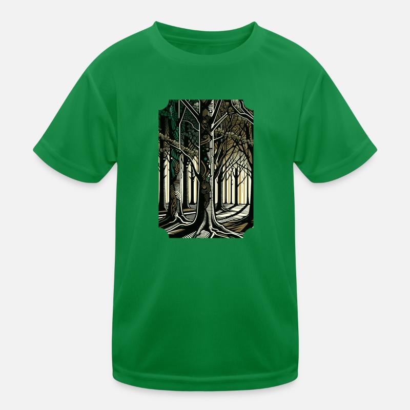 Enchanted Forest Pathway: Abstrakte Baumkunst Kinder Funktions-T-Shirt