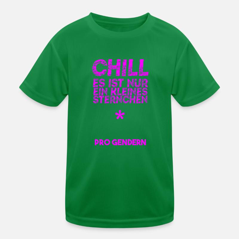 Gendern Geschenkidee Feminismus LGBTQ+ Genderstern Kinder Funktions-T-Shirt