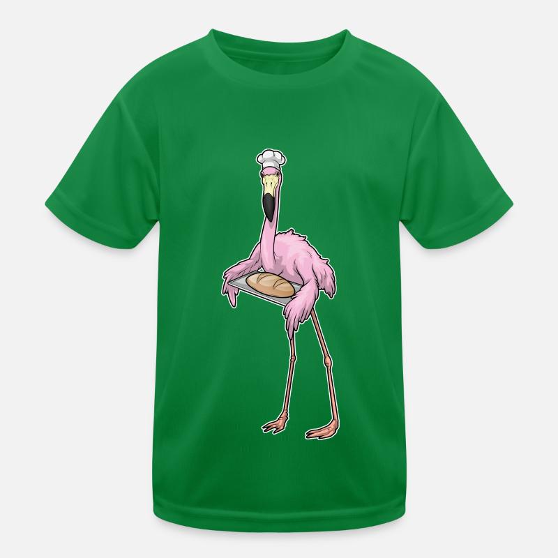 Flamingo Baker Bread Kids Functional T-Shirt