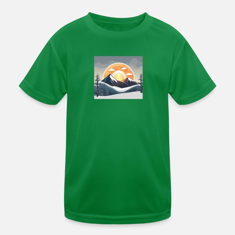 glittering mountains Kids Functional T-Shirt