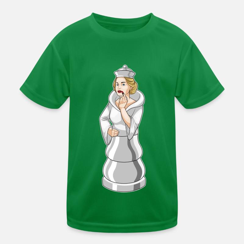 Pièce d’échecs Queen Chess rouge à lèvres T-shirt sport Enfant