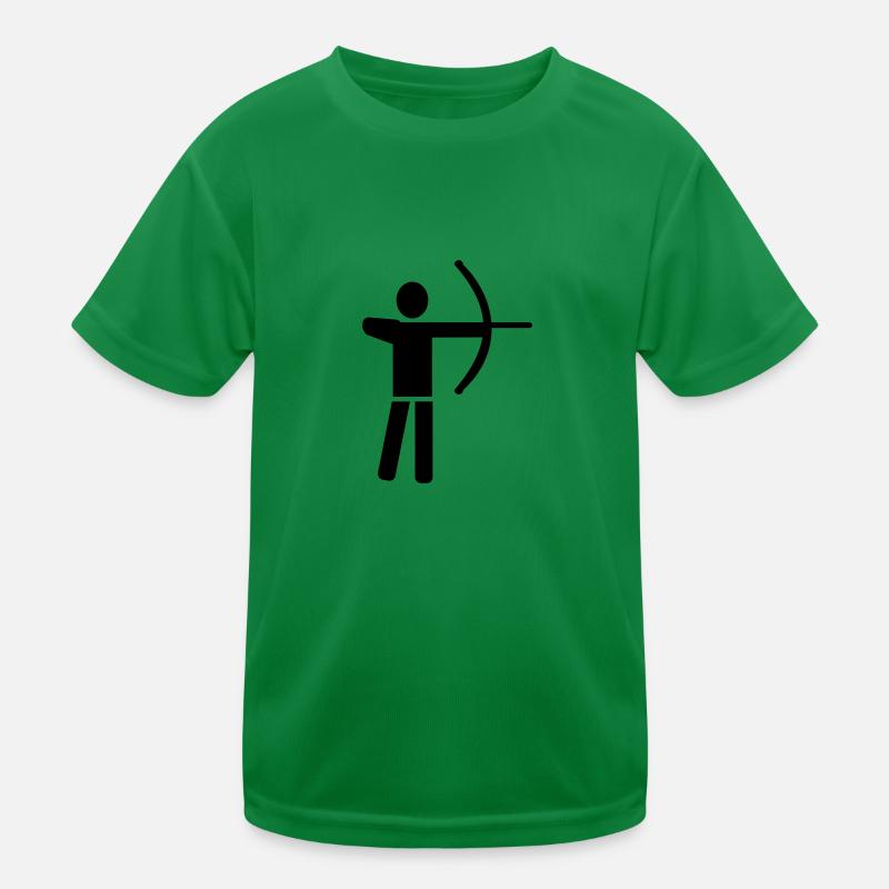 Bogenschießen - Kinder Funktions-T-Shirt - Kelly Green