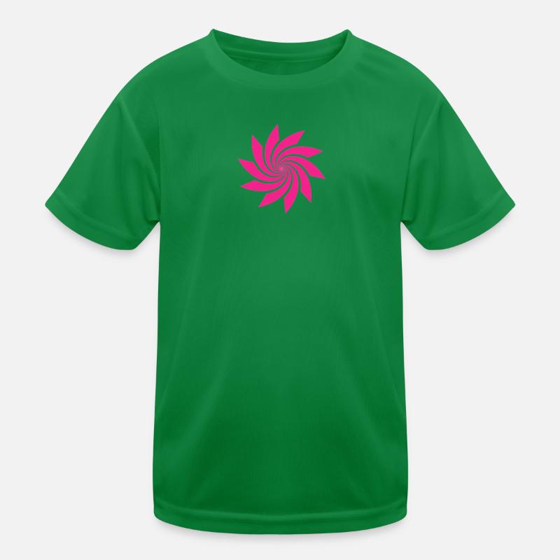 Pink Spiral Pinwheel Kids Functional T-Shirt
