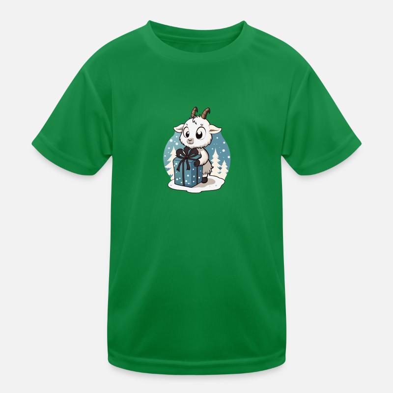 Mignon cadeau de déballage de chèvre T-shirt sport Enfant