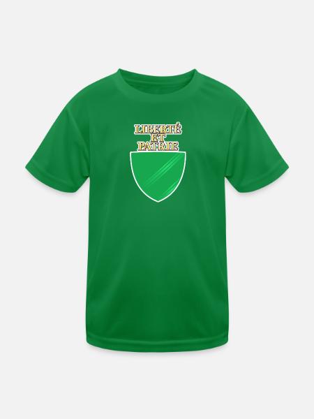 Drapeau de Vaud - T-shirt sport Enfant - vert - Devant