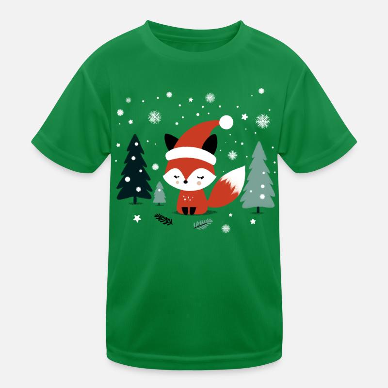 Weihnachtsfuchs Kinder Funktions-T-Shirt