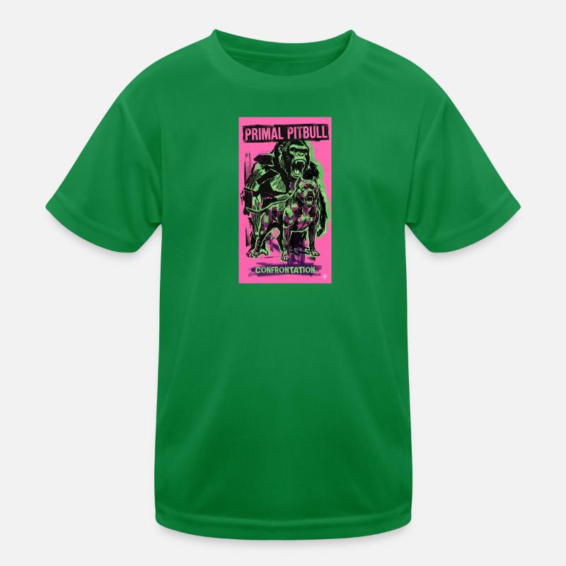 Primal Pitbull Confrontation Kids Functional T-Shirt