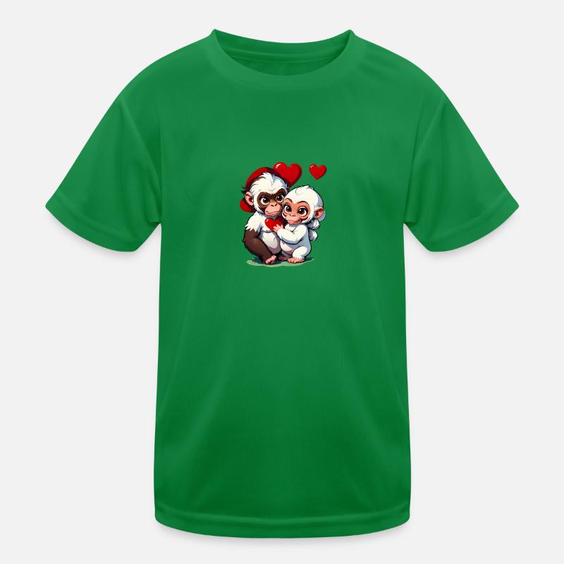 Offrez ces mignons singes pour la Saint-Valentin T-shirt sport Enfant