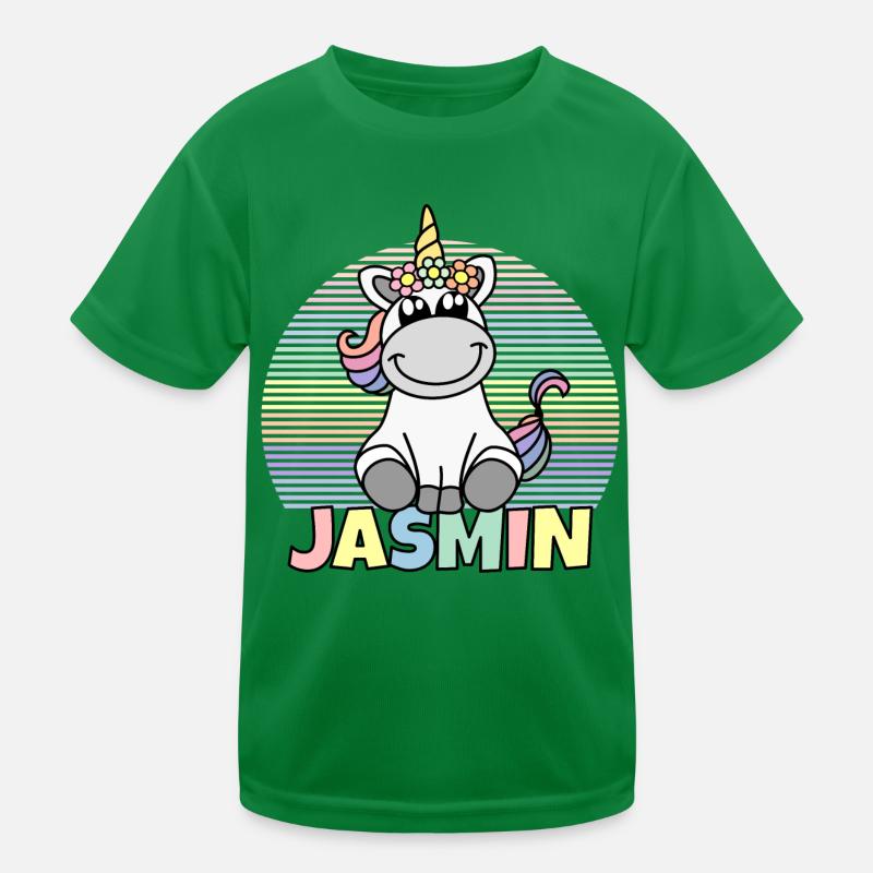Jasmin Einhorn Name Kinder Funktions-T-Shirt
