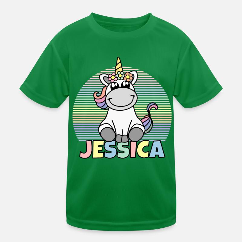 Jessica Einhorn Name Kinder Funktions-T-Shirt