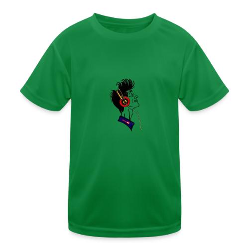 Junge mit Kopfhörer - Kinder Funktions-T-Shirt