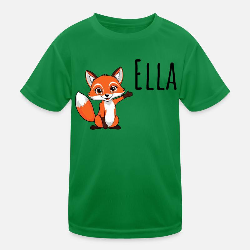 Fuchs - Mein Name ist Ella - Süßes Waldtier Kinder Funktions-T-Shirt