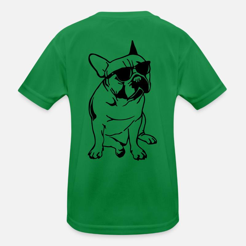 Bulldogge in der Sonne Kinder Funktions-T-Shirt