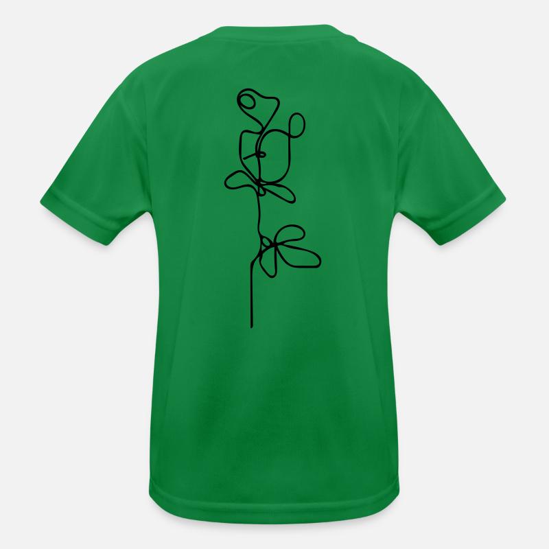 Blumengesicht - Kinder Funktions-T-Shirt - Kelly Green