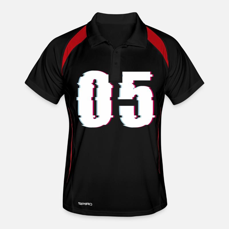 Five 5 Five 05 Number Effect Distorted Number Men's Polo breathable