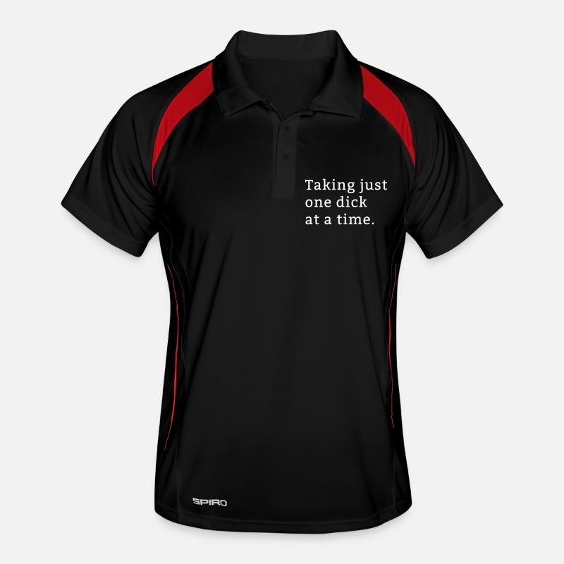 One Dick at a time lustiges Geschenk Männer Polo atmungsaktiv