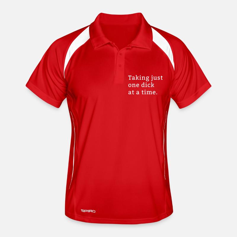 One Dick at a time lustiges Geschenk Männer Polo atmungsaktiv