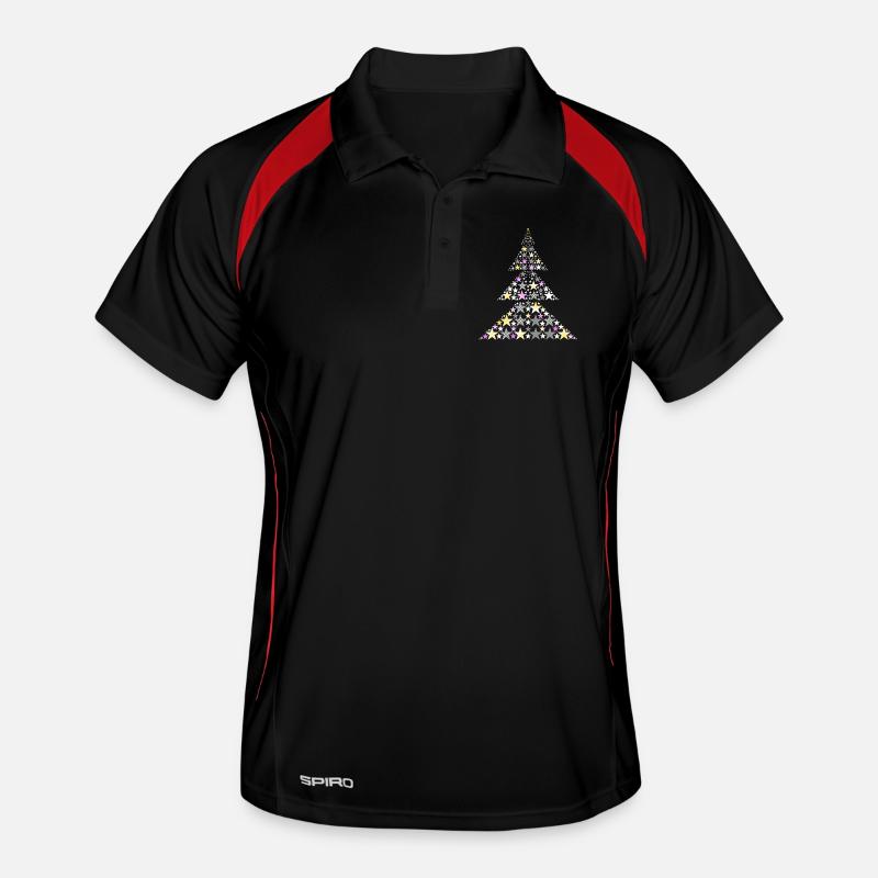 Festlicher Weihnachtsbaum Männer Polo atmungsaktiv
