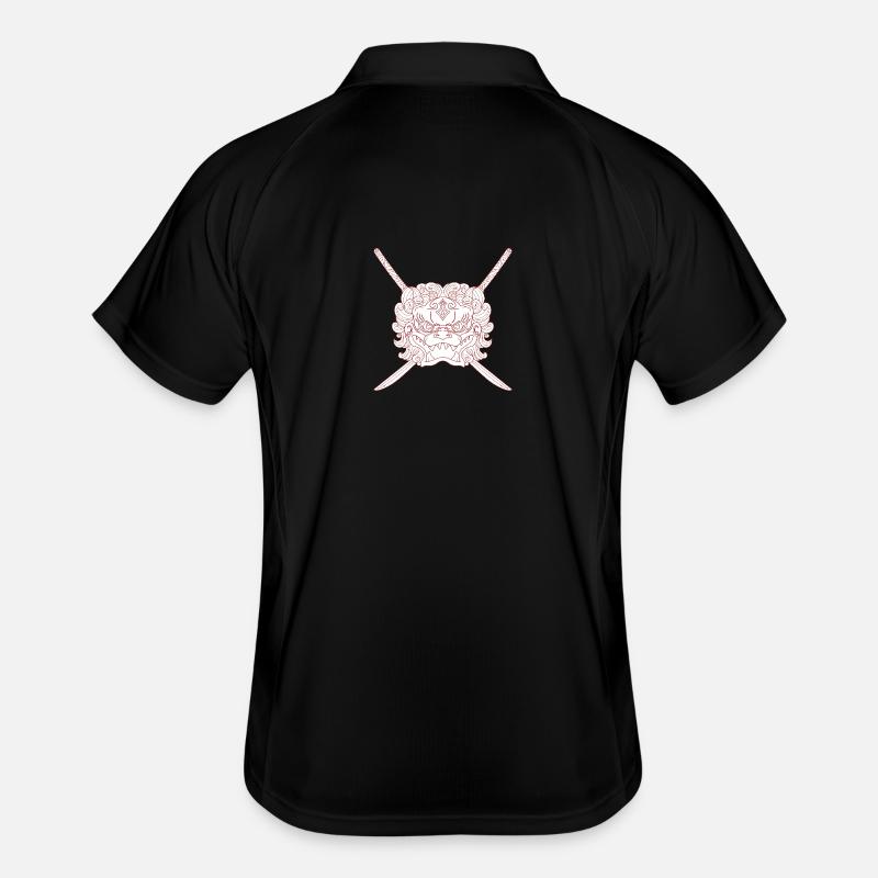 Japanese Lion and Katanas Crusaders Men's Polo breathable