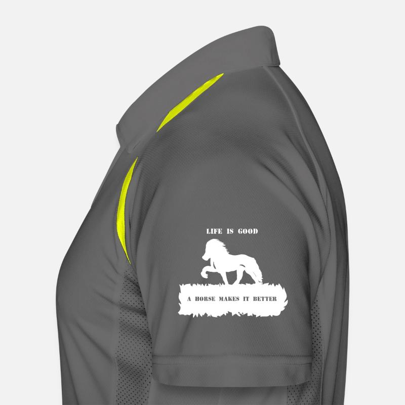 Proverbe 2 avec cheval 1 blanc Polo respirant Homme