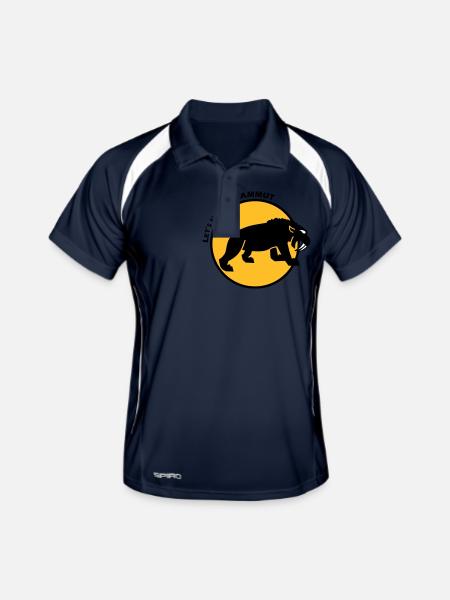 Saber-tooth tiger - Men's Polo breathable - navy/white - Front