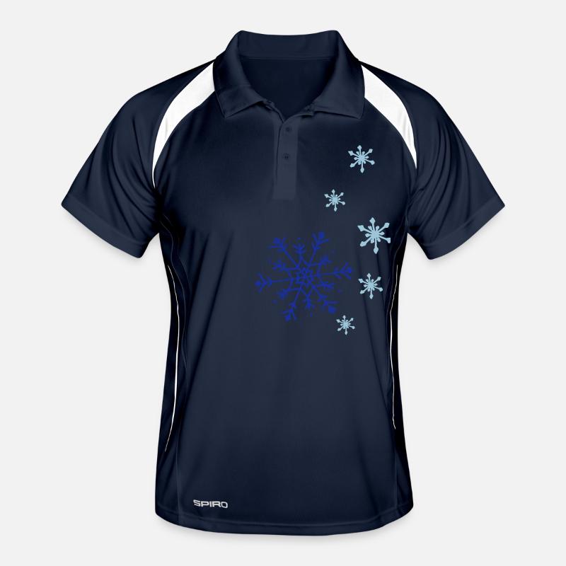 Snowflakes falling Männer Polo atmungsaktiv