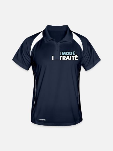 en mode retraité - Polo respirant Homme - marine/blanc - Devant