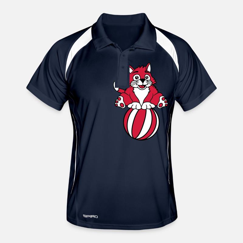 Circus Cat Jeu de ballon de plage équilibré Fun Fun Polo respirant Homme