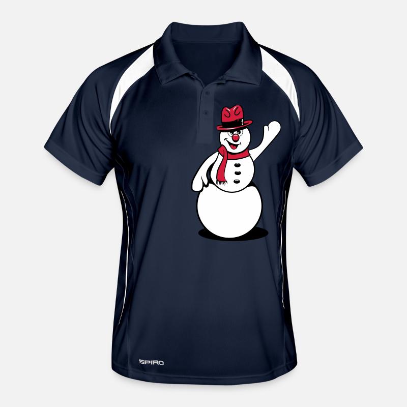 Waving snowman Men's Polo breathable