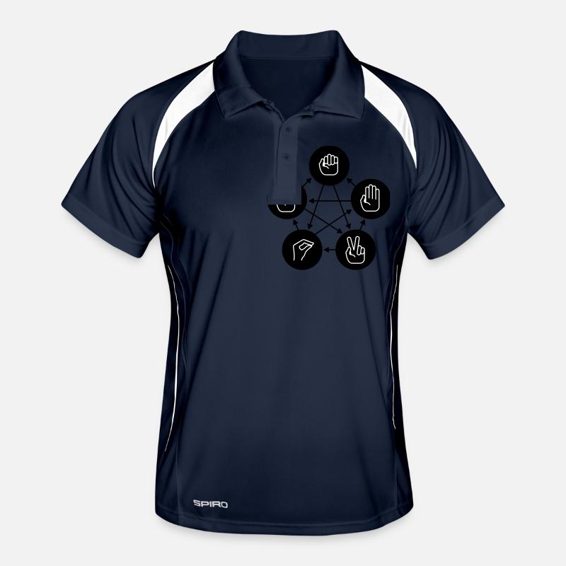 Scissors, stone, paper, lizard & spock Men's Polo breathable