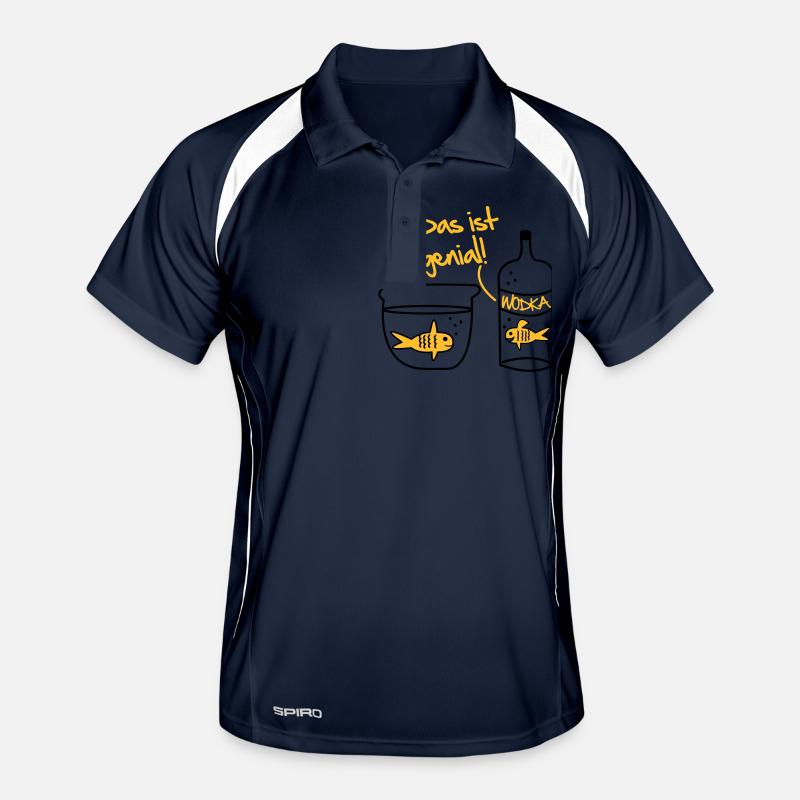 Goldfisch Wodka Design Männer Polo atmungsaktiv