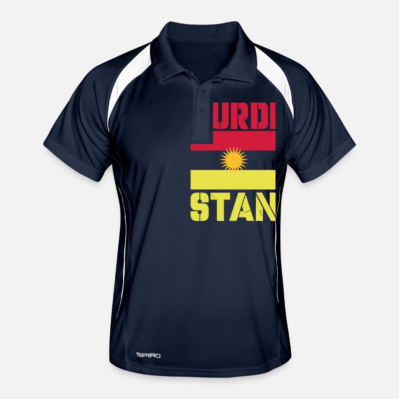Drapeau du Kurdistan Polo respirant Homme